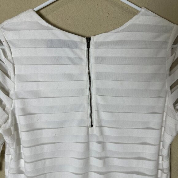 ANTHROPOLOGIE Sunday in Brooklyn Striped Sheer Sleeve Top Size Large - Picture 8 of 8